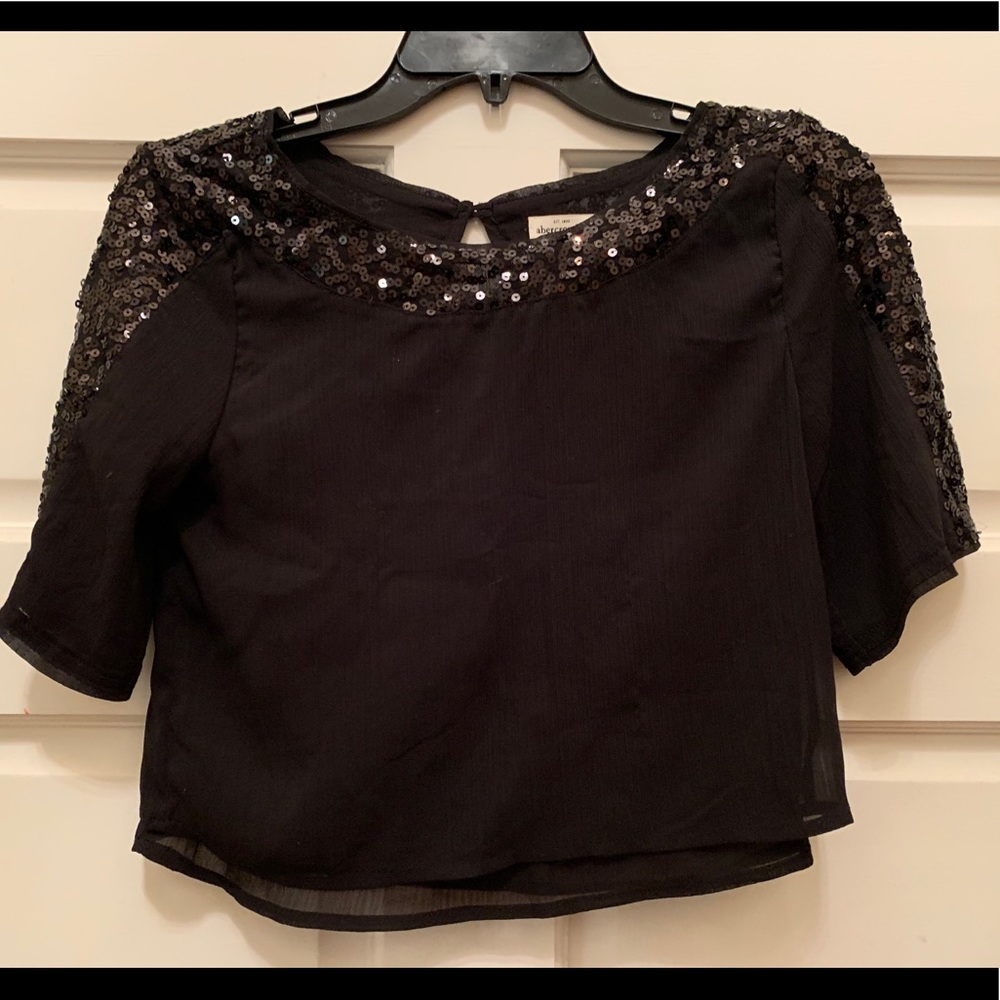 Abercrombie sequin crop
